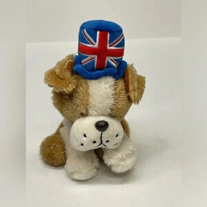 Pippa and Friends Plush British Dog Union Jack Bulldog Boxer Puppy